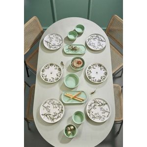 Set de mic dejun, Hermia, 430KSV4402, Platou: 22 x 11 x 3, 5 cm (2 bucăți), Verde inchis imagine