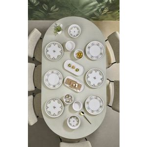 Set de mic dejun, Hermia, 430KSV4403, Platou: 22 x 11 x 3, 5 cm (2 bucăți), Bej imagine