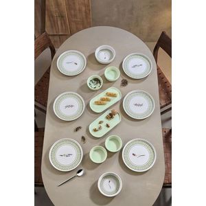 Set de mic dejun, Hermia, 430KSV4404, Platou: 22 x 11 x 3, 5 cm (2 bucăți), Verde deschis imagine