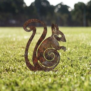 Obiect decorativ de grădină, Squirrel -A 01, 44x23 cm, Multicolor imagine