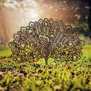 Obiect decorativ de grădină, Peacock -A 01, 53x61 cm, Multicolor imagine