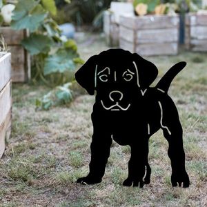 Obiect decorativ de grădină, Amicable 01, 40x33 cm, Negru imagine