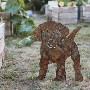 Obiect decorativ de grădină, Amicable 02, 40x33 cm, Maro antichizat imagine