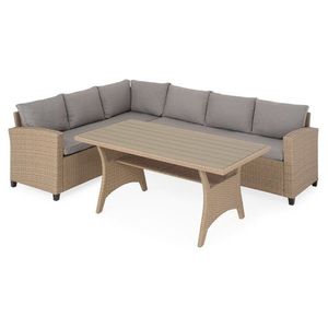 Set mobilier pentru gradina/terasa, Baxter, 3 piese, natur/bej imagine