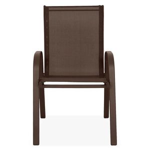 Scaun suprapozabil Basic, 54x73.5x90.5 cm, otel, maro imagine