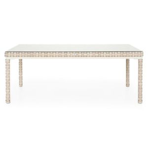 Masa dining pentru gradina/terasa Cielo, 200x100x76 cm, aluminiu/sticla securizata, gri imagine