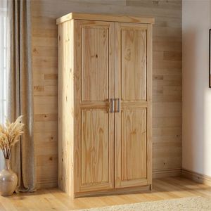 Dulap Leon, Inter Link, 95x55x190 cm, lemn, natur imagine