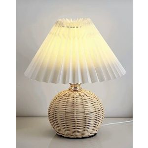 Lampa de masa, Opviq, 751ARL1135, Bambus, Crem / Bej imagine