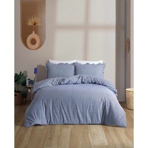 Lenjerie de pat dubla, L'essentiel Maison, Veronika, Albastru imagine