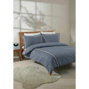 Lenjerie de pat dubla, L'essentiel Maison, Frange, Gri imagine