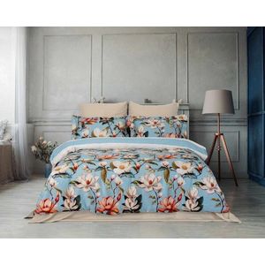 Lenjerie de pat dubla, L'essentiel Maison, Manolya, Albastru imagine