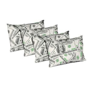 Set 4 perne Alcam, 50x70 cm, Dollar Dream, microfibra matlasata imagine