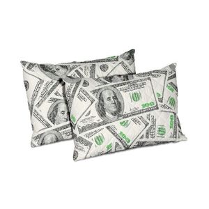 Set 2 perne Alcam, 50x70 cm, Dollar Dream, microfibra matlasata imagine