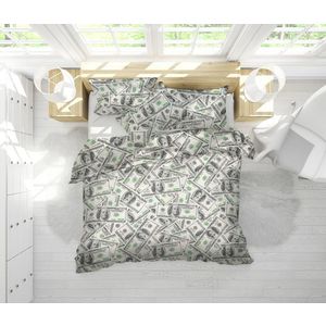 Set Alcam 2 perne microfibra 50x70 cm si pilota matlasata 200x220 cm, Dollar Dream imagine