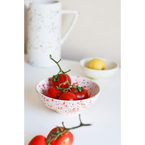 Bol ceramic, Hermia, 886SVN1113, Portocaliu/Alb imagine