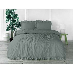 Lenjerie de pat dubla, L'essentiel Maison, Exclusive, Verde natural imagine