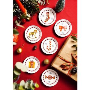 Set boluri pentru aperitive, Hermia, 280TMA1650, Alb/Rosu imagine