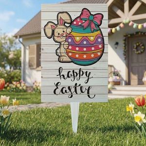 Semn de curte, Big Easter Surprise, 38x58 cm, Multicolor imagine