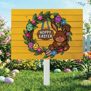 Semn de curte, Easter Hanging Sign, 58x38 cm, Multicolor imagine