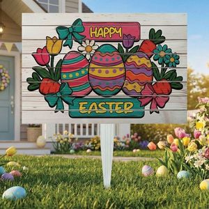 Semn de curte, Spring Garden Sign, 58x38 cm, Multicolor imagine