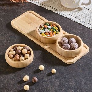 Set boluri pentru aperitive, Hermia, 964FRM3321, Dimensiuni tavă: 11 x 30 x 1 cm (1 bucată), Multicolor imagine