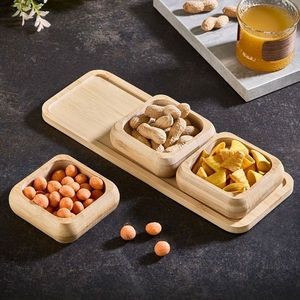 Set boluri pentru aperitive, Hermia, 964FRM3322, Dimensiuni tavă: 11 x 30 x 1 cm (1 bucată), Multicolor imagine