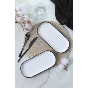 Set platouri servire, Hermia, 275KRM2524, Eco-Friendly, Alb mat imagine