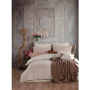 Lenjerie de pat dubla, L'essentiel Maison, Wrap Coffie, Crem imagine