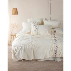 Lenjerie de pat dubla, L'essentiel Maison, Lucyna, Crem imagine