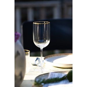 Set de pahare de vin, Hermia, 127RKL1102, Auriu / Transparent imagine