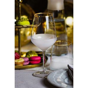 Set de pahare de vin, Hermia, 127RKL1167, Auriu / Transparent imagine