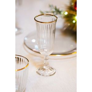 Set de pahare de vin, Hermia, 127RKL1187, Auriu / Transparent imagine