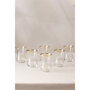 Set pahare pentru ceai, Hermia, 127RKL1211, Auriu imagine