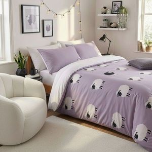 Lenjerie de pat dubla (DE), 3 piese, L'essentiel Maison, The Black Sheep, Lila imagine