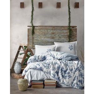 Lenjerie de pat pentru o persoana (FR), L'essentiel Maison, Miarosa v1, Bumbac Ranforce, Albastru imagine