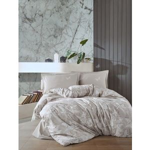 Lenjerie de pat pentru o persoana (FR), L'essentiel Maison, Natur v2, Bumbac Ranforce, Gri imagine