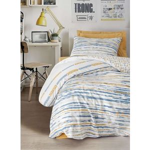 Lenjerie de pat dubla King (FR), L'essentiel Maison, Dashon, Bumbac Ranforce, Galben imagine