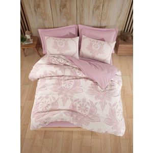 Lenjerie de pat pentru o persoana (FR), 2 piese, L'essentiel Maison, Jumbo, 65% bumbac/35% poliester, Roz prafuit imagine