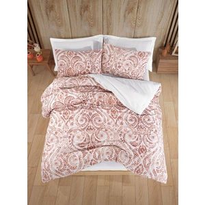 Lenjerie de pat pentru o persoana Single XXL (DE), 2 piese, L'essentiel Maison, Loop, 65% bumbac/35% poliester, Caramiziu imagine