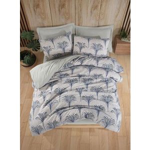 Lenjerie de pat pentru o persoana Single XXL (DE), 2 piese, L'essentiel Maison, Santo, 65% bumbac/35% poliester, Albastru imagine