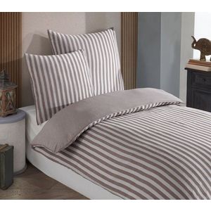 Lenjerie de pat pentru o persoana Single XXL (DE), 2 piese, L'essentiel Maison, Road Potlu, Bumbac;Poliester, Maro imagine