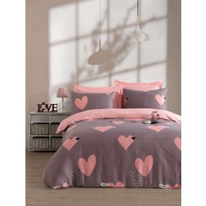 Lenjerie de pat pentru o persoana Single XXL (DE), L'essentiel Maison, Jana, Bumbac;Poliester, Roz imagine