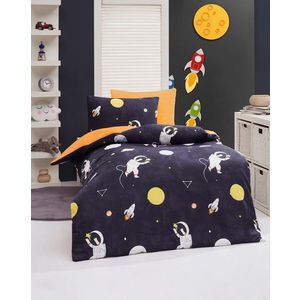 Lenjerie de pat dubla (DE), 3 piese, L'essentiel Maison, Astron, 65% bumbac/35% poliester, Albastru inchis imagine