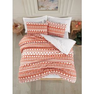 Lenjerie de pat dubla Super King (EU) (IT), 3 piese, L'essentiel Maison, Artec, 65% bumbac/35% poliester, Portocaliu imagine