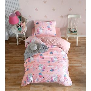 Lenjerie de pat dubla King (FR), 3 piese, L'essentiel Maison, Magical, 65% bumbac/35% poliester, Roz imagine