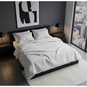 Lenjerie de pat dubla Super King (FR), 3 piese, L'essentiel Maison, White, Alb imagine