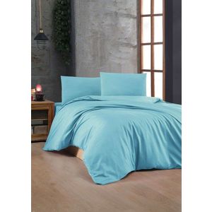 Lenjerie de pat dubla Super King (EU) (IT), L'essentiel Maison, Turquoise, Turcoaz imagine