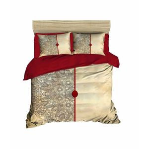 Lenjerie de pat dubla (DE), 3 piese, L'essentiel Maison, 465, Red / Beige / Grey imagine