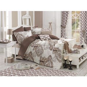 Lenjerie de pat dubla (EU) (IT), L'essentiel Maison, Noble, Brown / White / Cream imagine