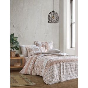 Lenjerie de pat dubla (DE), L'essentiel Maison, Ligya, Maro / Bej / Alb imagine